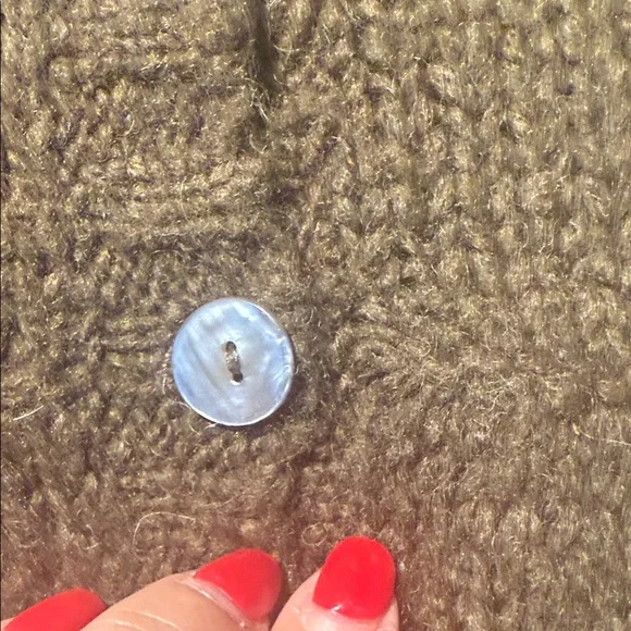 Free People Olive Green Button-Up Cardigan NWT - Picture 5 of 11